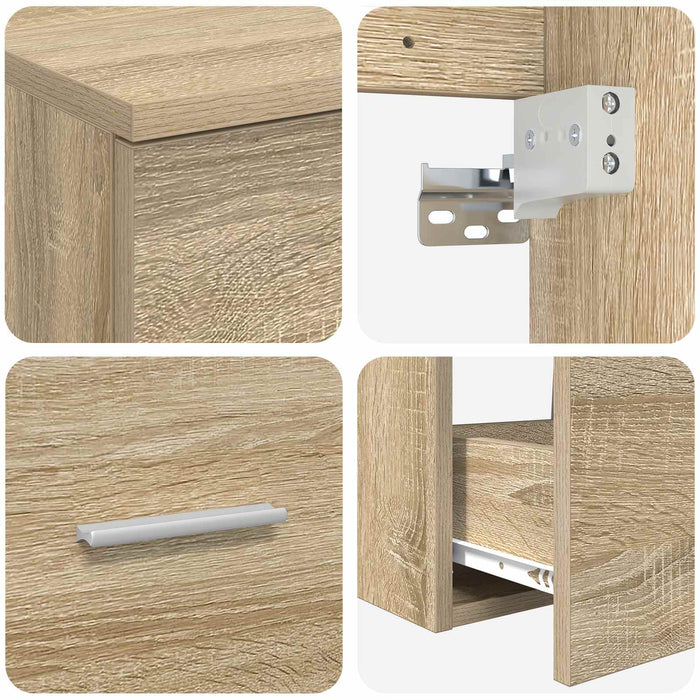 Set de mobilier pentru baie 2 buc. Stejar Sonoma Lemn prelucrat WALTI