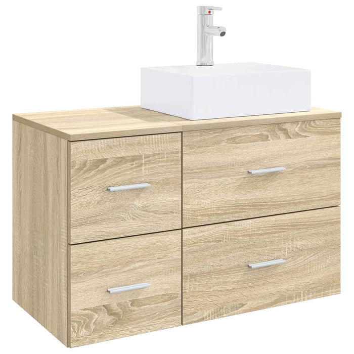 Set de mobilier pentru baie 2 buc. Stejar Sonoma Lemn prelucrat WALTI