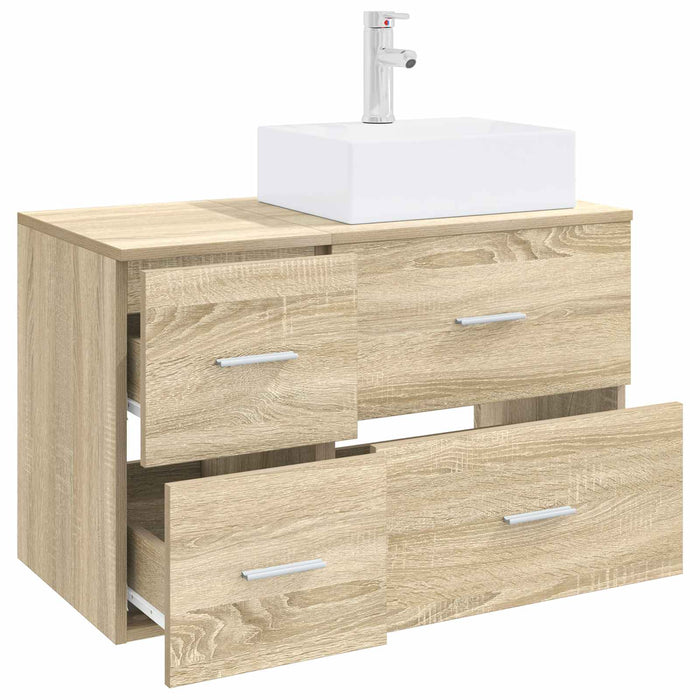 Set de mobilier pentru baie 2 buc. Stejar Sonoma Lemn prelucrat WALTI
