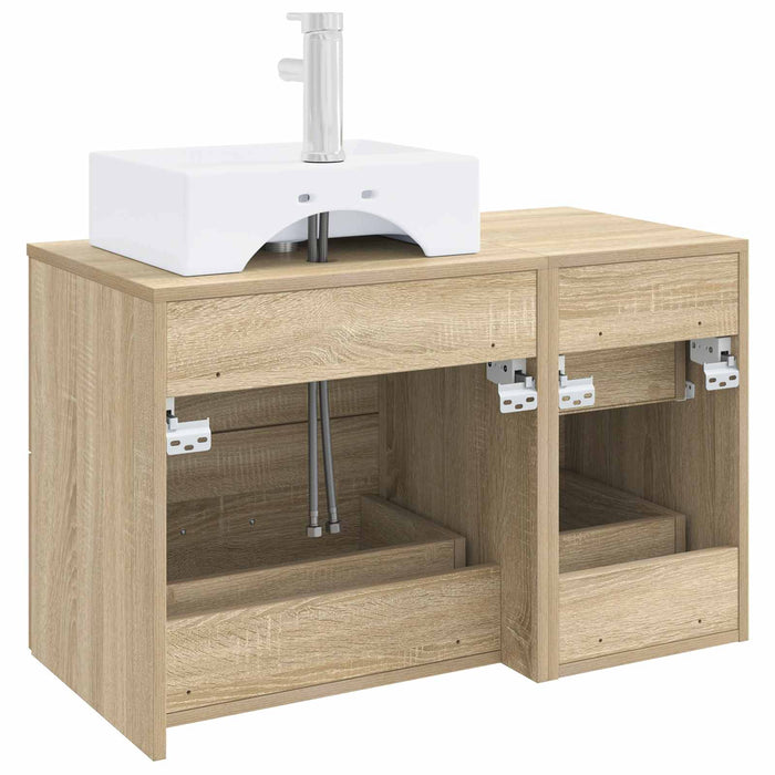 Set de mobilier pentru baie 2 buc. Stejar Sonoma Lemn prelucrat WALTI
