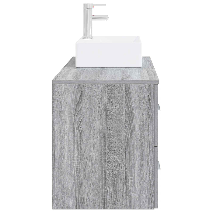 Set de mobilier pentru baie 2 buc. Sonoma gri Lemn prelucrat WALTI