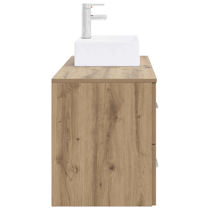 Set de mobilier pentru baie 2 buc. Stejar Artizanal WALTI