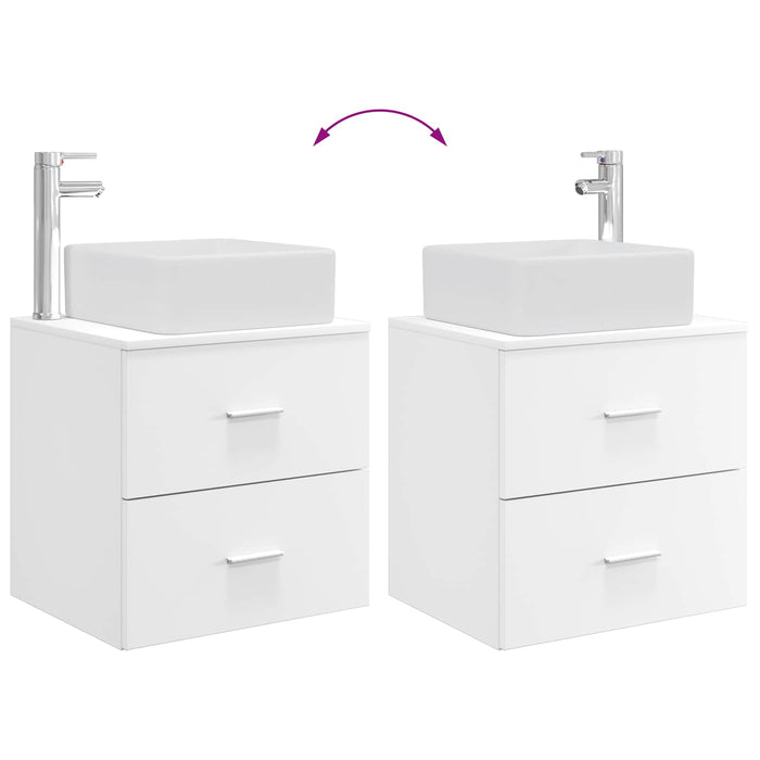 Set de mobilier pentru baie 2 buc. Alb Lemn prelucrat WALTI