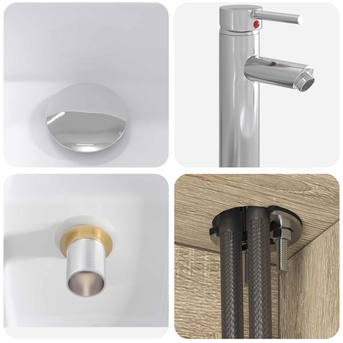 Set de mobilier pentru baie 2 buc. Stejar Sonoma Lemn prelucrat WALTI
