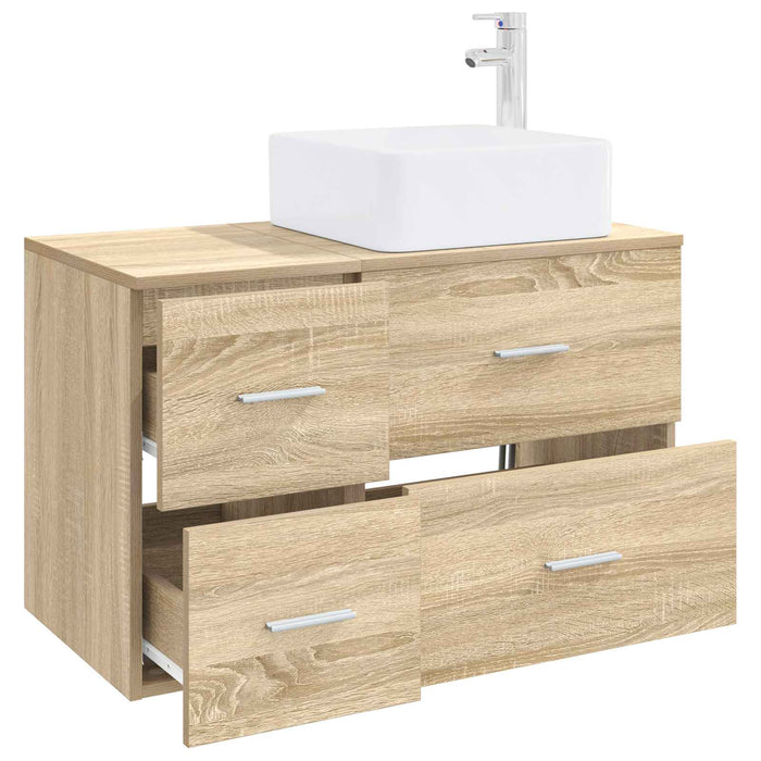 Set de mobilier pentru baie 2 buc. Stejar Sonoma Lemn prelucrat WALTI