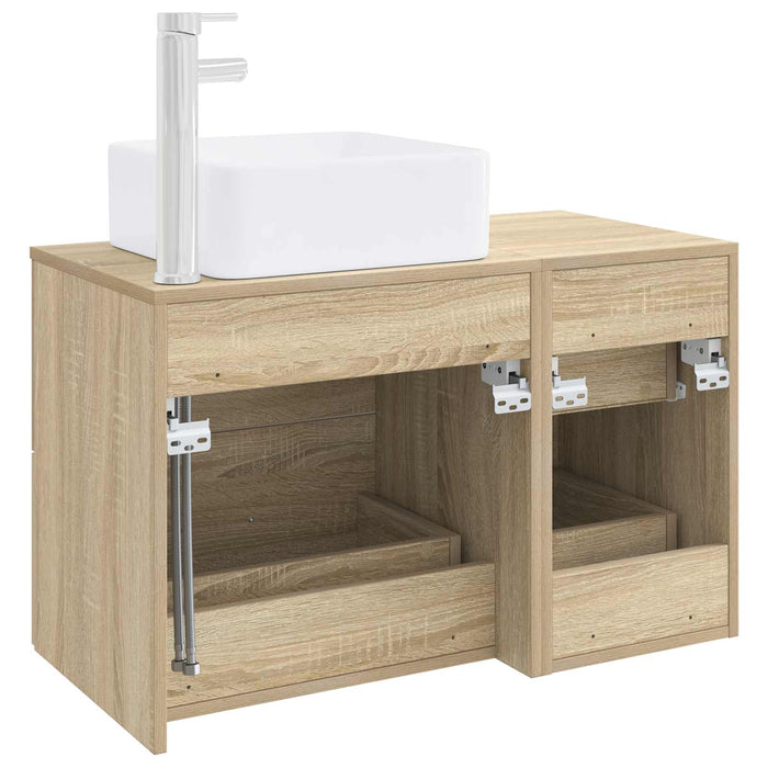 Set de mobilier pentru baie 2 buc. Stejar Sonoma Lemn prelucrat WALTI