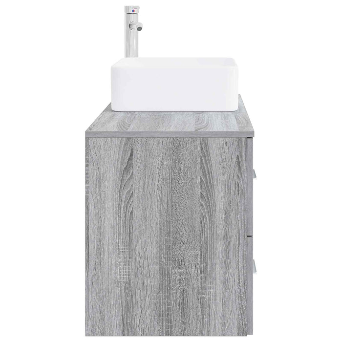 Set de mobilier pentru baie 2 buc. Sonoma gri Lemn prelucrat WALTI