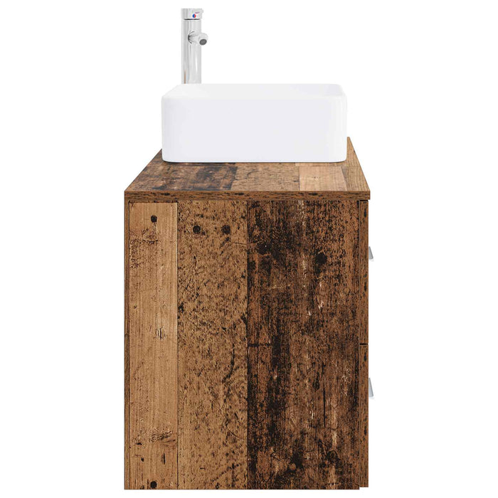 Set de mobilier pentru baie 2 buc. Lemn vechi Lemn prelucrat WALTI