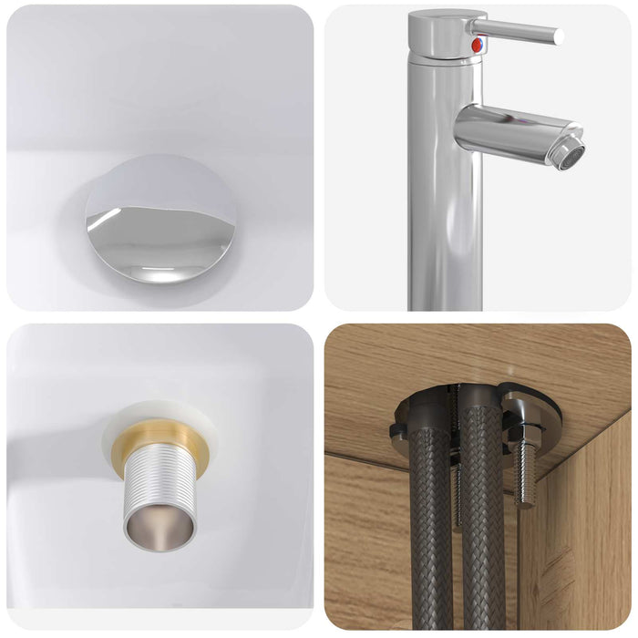 Set de mobilier pentru baie 2 buc. Stejar Artizanal WALTI