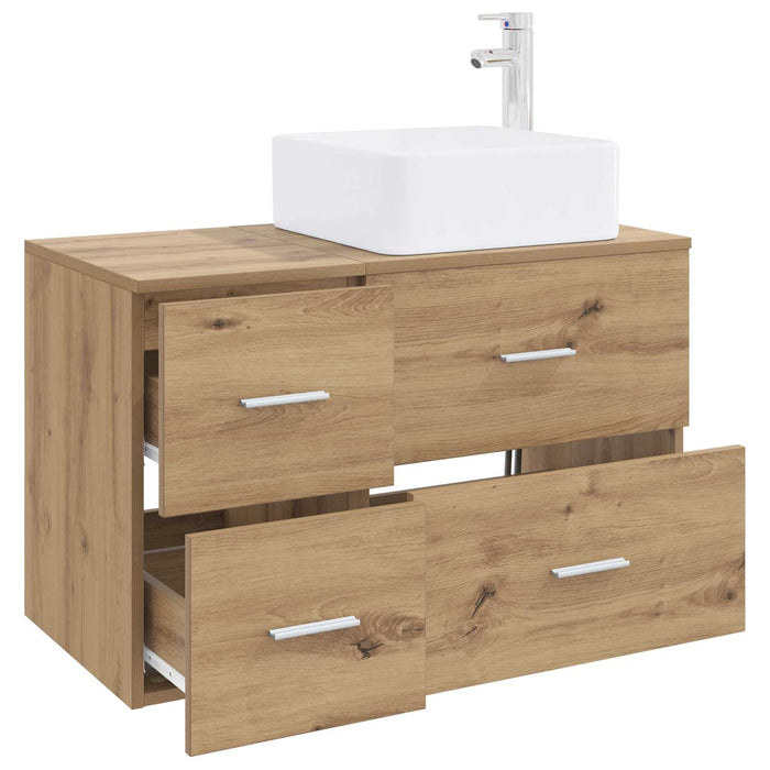 Set de mobilier pentru baie 2 buc. Stejar Artizanal WALTI