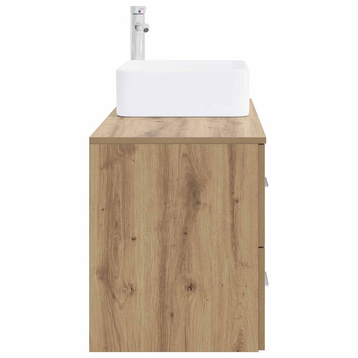 Set de mobilier pentru baie 2 buc. Stejar Artizanal WALTI