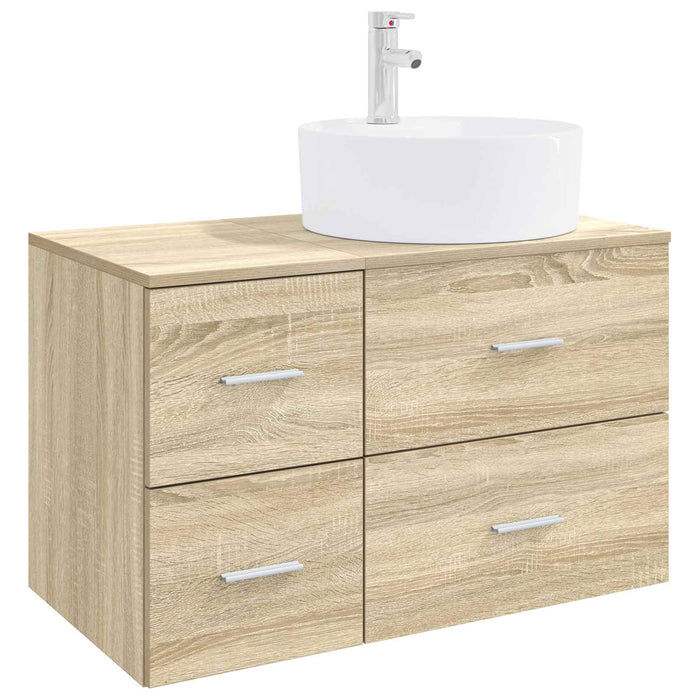Set de mobilier pentru baie 2 buc. Stejar Sonoma Lemn prelucrat WALTI