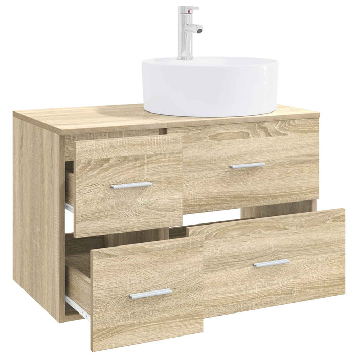 Set de mobilier pentru baie 2 buc. Stejar Sonoma Lemn prelucrat WALTI