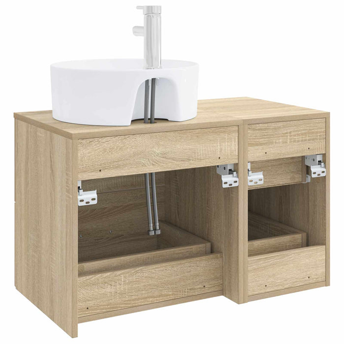 Set de mobilier pentru baie 2 buc. Stejar Sonoma Lemn prelucrat WALTI