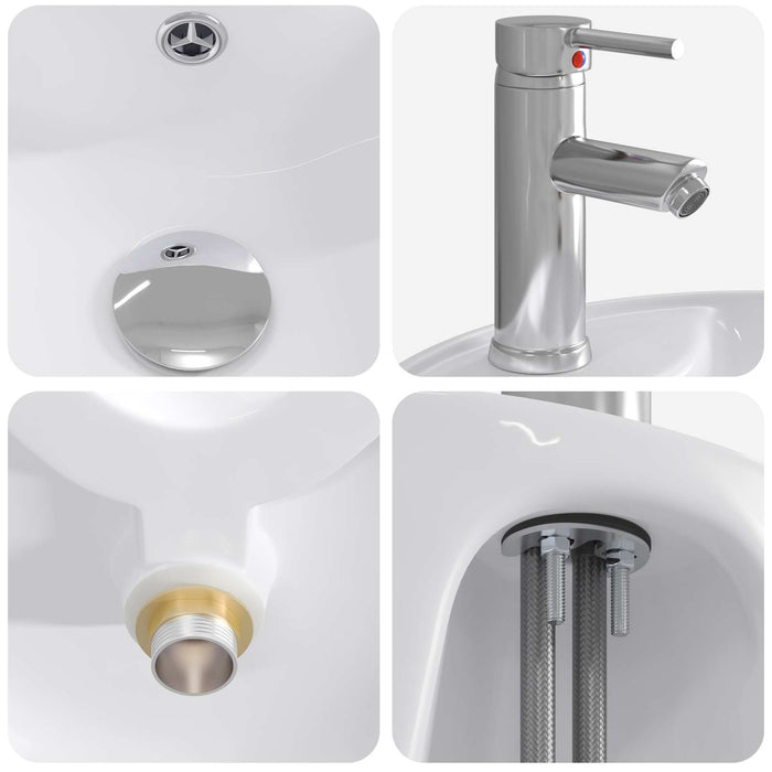 Set de mobilier pentru baie 2 buc. Sonoma gri Lemn prelucrat WALTI