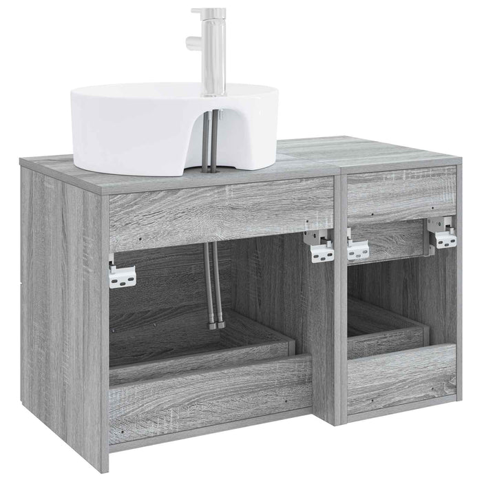 Set de mobilier pentru baie 2 buc. Sonoma gri Lemn prelucrat WALTI