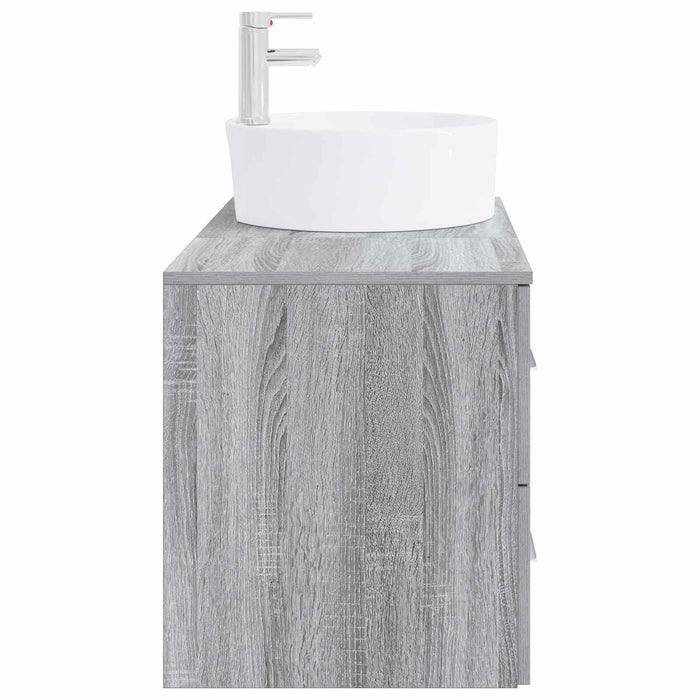 Set de mobilier pentru baie 2 buc. Sonoma gri Lemn prelucrat WALTI