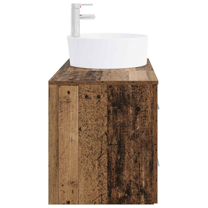 Set de mobilier pentru baie 2 buc. Lemn vechi Lemn prelucrat WALTI