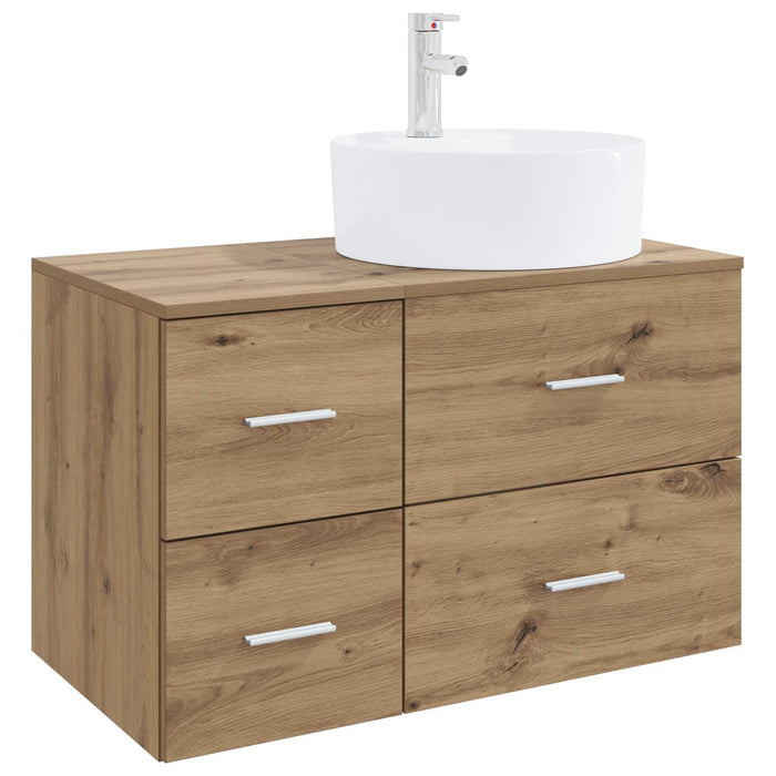 Set de mobilier pentru baie 2 buc. Stejar Artizanal WALTI