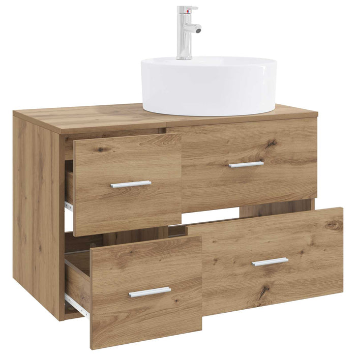 Set de mobilier pentru baie 2 buc. Stejar Artizanal WALTI