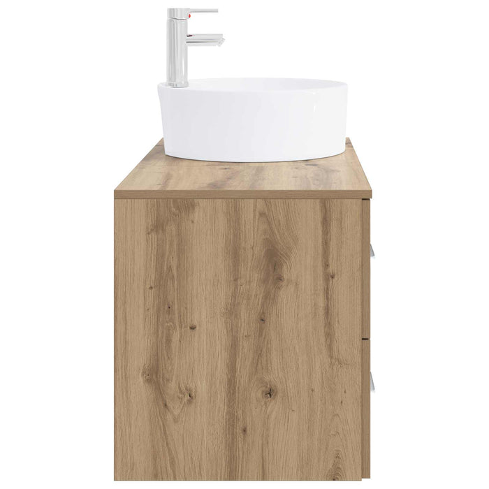 Set de mobilier pentru baie 2 buc. Stejar Artizanal WALTI