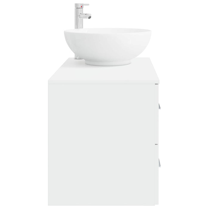 Set de mobilier pentru baie 2 buc. Alb Lemn prelucrat WALTI