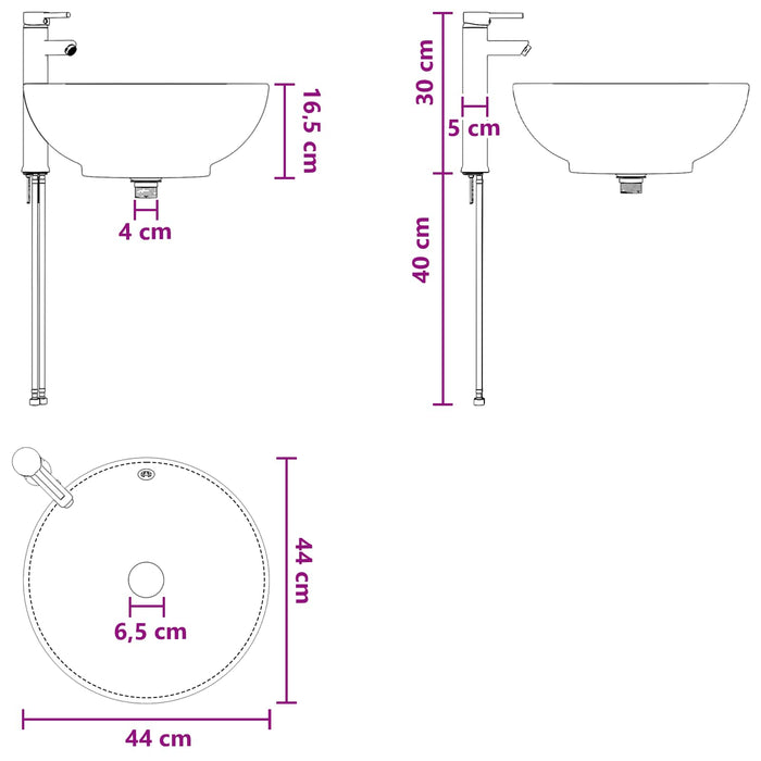 Set de mobilier pentru baie 2 buc. Stejar Negru Lemn prelucrat WALTI