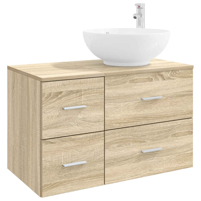 Set de mobilier pentru baie 2 buc. Stejar Sonoma Lemn prelucrat WALTI