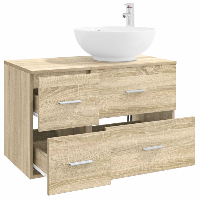 Set de mobilier pentru baie 2 buc. Stejar Sonoma Lemn prelucrat WALTI