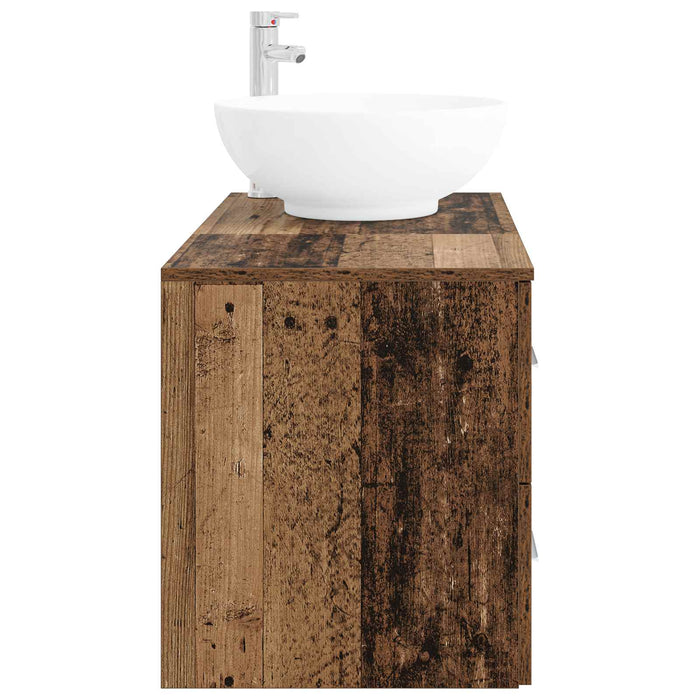 Set de mobilier pentru baie 2 buc. Lemn vechi Lemn prelucrat WALTI
