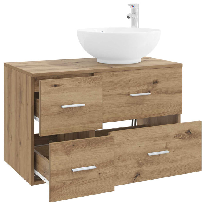 Set de mobilier pentru baie 2 buc. Stejar Artizanal WALTI