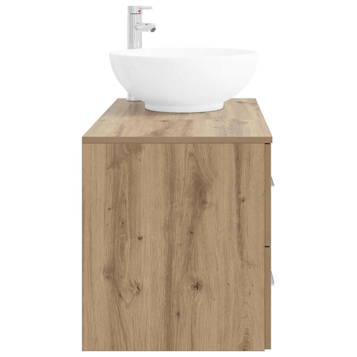 Set de mobilier pentru baie 2 buc. Stejar Artizanal WALTI