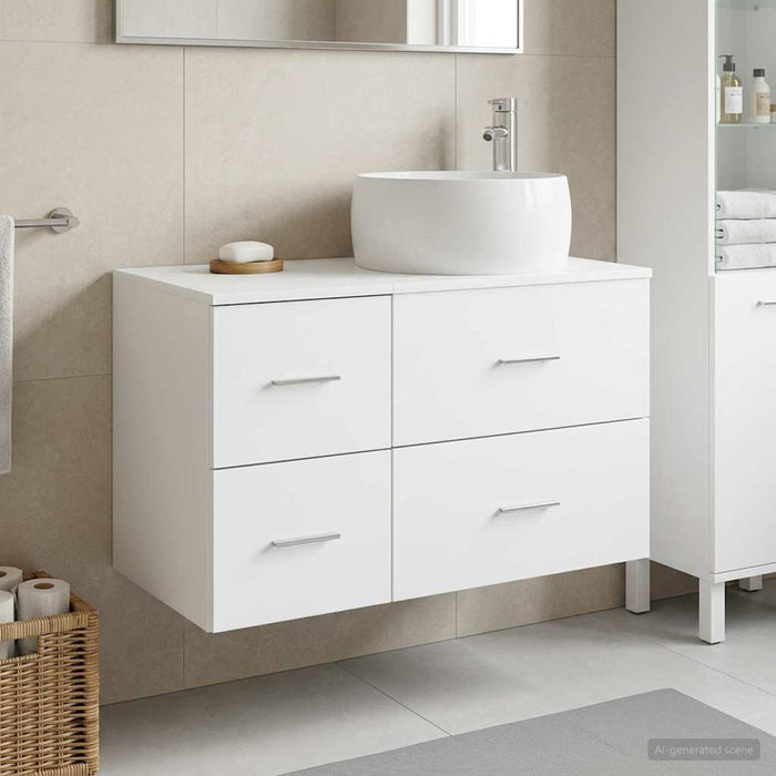 Set de mobilier pentru baie 2 buc. Alb Lemn prelucrat WALTI