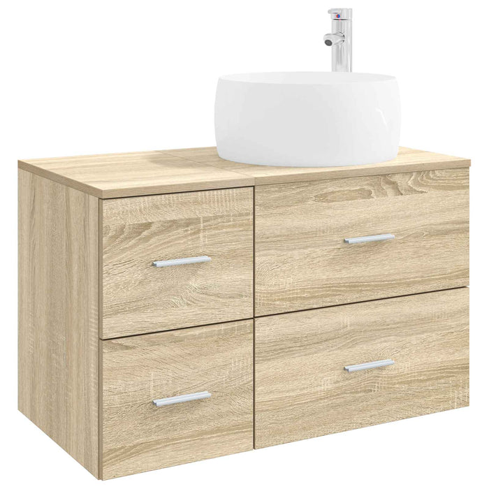 Set de mobilier pentru baie 2 buc. Stejar Sonoma Lemn prelucrat WALTI