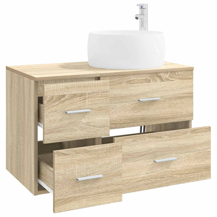 Set de mobilier pentru baie 2 buc. Stejar Sonoma Lemn prelucrat WALTI