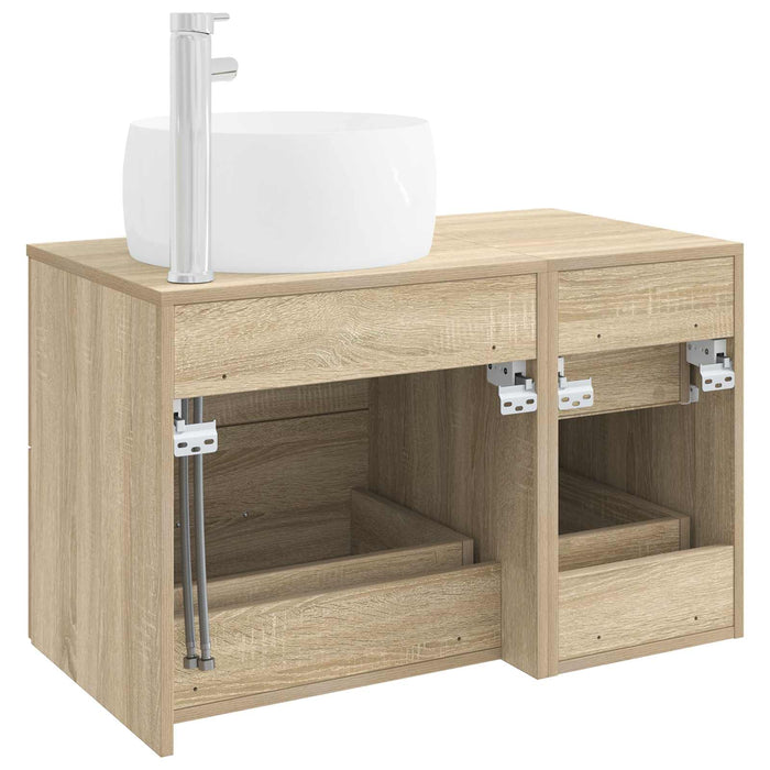 Set de mobilier pentru baie 2 buc. Stejar Sonoma Lemn prelucrat WALTI
