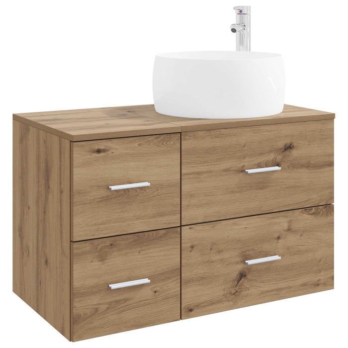 Set de mobilier pentru baie 2 buc. Stejar Artizanal WALTI