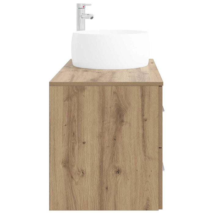 Set de mobilier pentru baie 2 buc. Stejar Artizanal WALTI