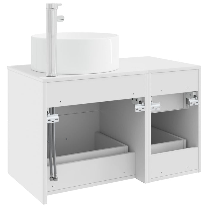 Set de mobilier pentru baie 2 buc. Alb Lemn prelucrat WALTI