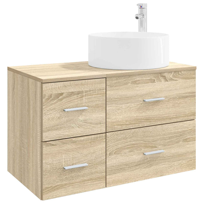 Set de mobilier pentru baie 2 buc. Stejar Sonoma Lemn prelucrat WALTI