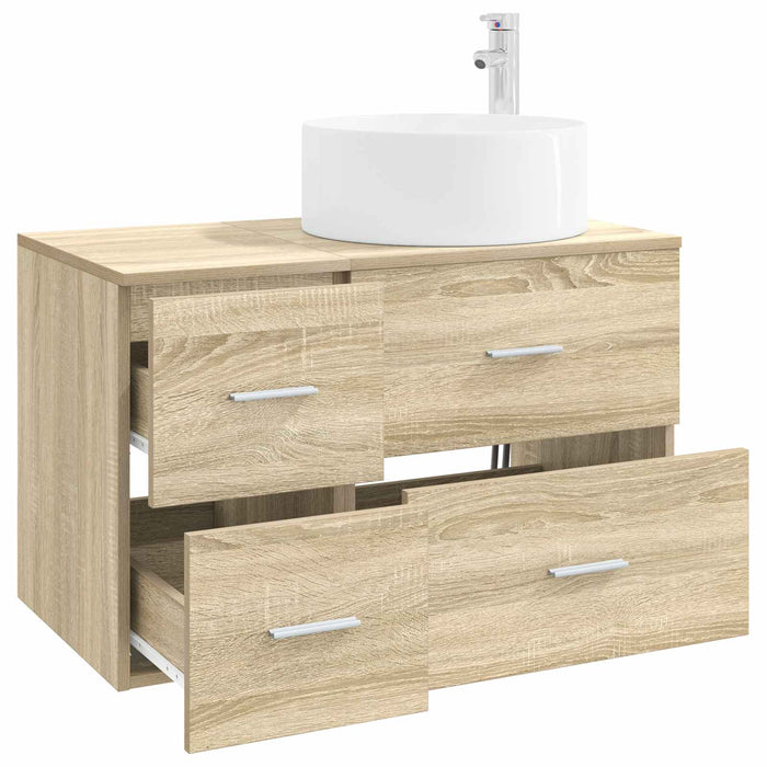 Set de mobilier pentru baie 2 buc. Stejar Sonoma Lemn prelucrat WALTI