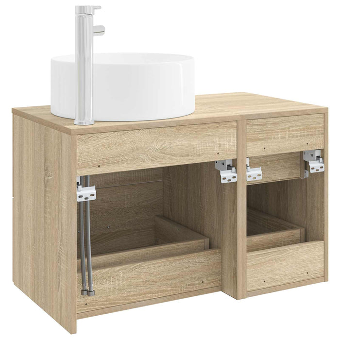 Set de mobilier pentru baie 2 buc. Stejar Sonoma Lemn prelucrat WALTI