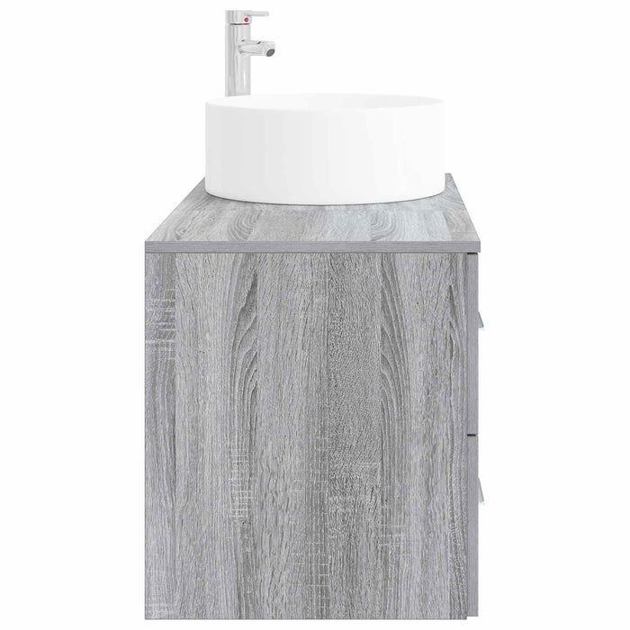 Set de mobilier pentru baie 2 buc. Sonoma gri Lemn prelucrat WALTI