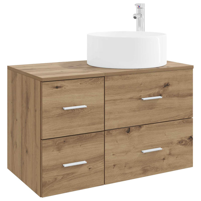 Set de mobilier pentru baie 2 buc. Stejar Artizanal WALTI
