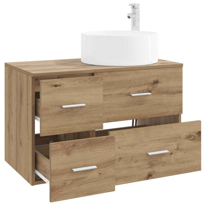 Set de mobilier pentru baie 2 buc. Stejar Artizanal WALTI