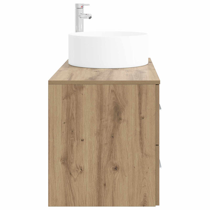 Set de mobilier pentru baie 2 buc. Stejar Artizanal WALTI