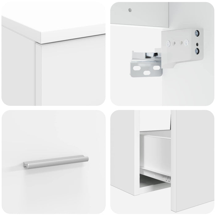 Set de mobilier pentru baie 2 buc. Alb Lemn prelucrat WALTI