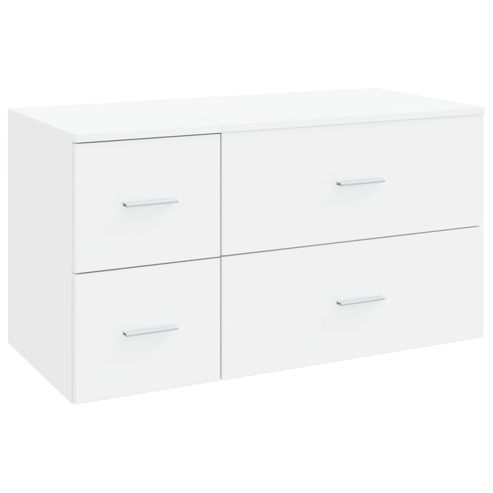 Set de mobilier pentru baie 2 buc. Alb Lemn prelucrat WALTI