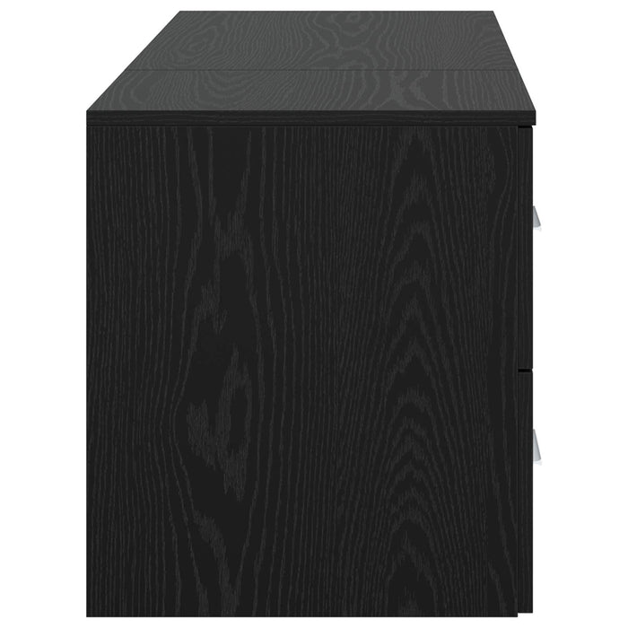Set de mobilier pentru baie 2 buc. Stejar Negru Lemn prelucrat WALTI