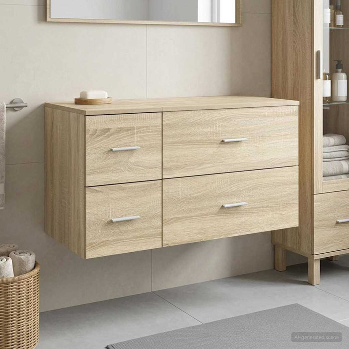 Set de mobilier pentru baie 2 buc. Stejar Sonoma Lemn prelucrat WALTI